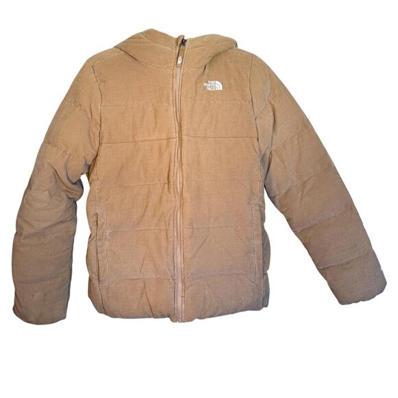 The North Face Moondoggy 550 Down Fill Hoodie Jacket Corduroy Coat Kids' Size XL - Picture 1 of 12